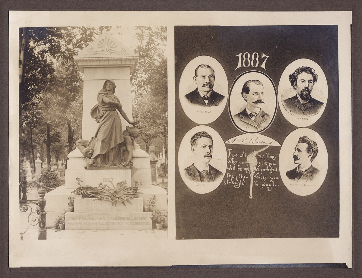 Composite Photograph commemorating Chicago’s Haymarket Riot and the ...