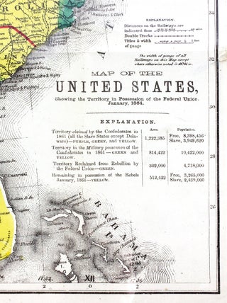 Map of the United States, Showing the Territory in Possession of the Federal Union, January, 1864.