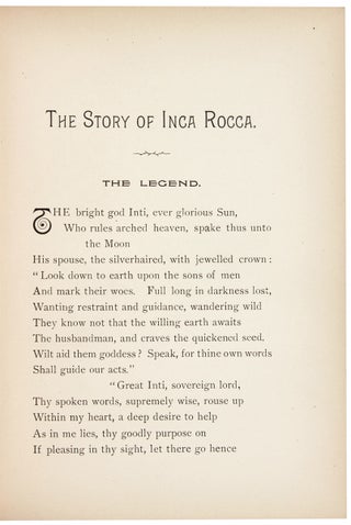 The Story of Inca Rocca, and Other Short Poems.