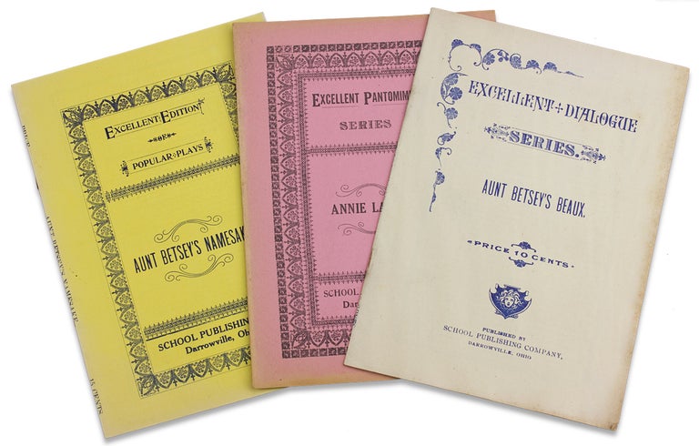 [3731219] [Three Unrecorded Theatrical Pamphlets published by the School Publishing Co.]. Arzalea Hunt, Lucy Jenkins.