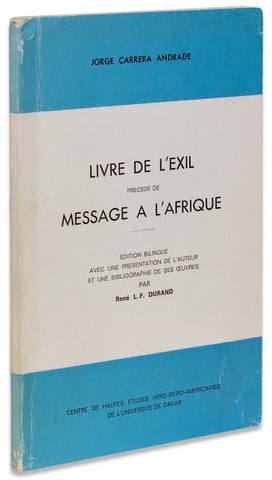 3731302] Livre de l’Exil, precede de Message a L’Afrique. René L.-F. Durand,...