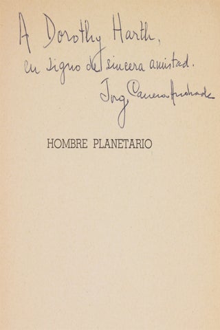 Hombre Planetario. Poesia. (Association Copy)