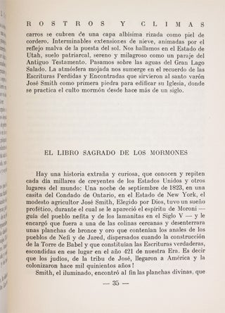 Rostros y Climas (Crónica de Viajes, Hombres y Sucesos de Nuestro Tiempo). [inscribed to his bibliographer]