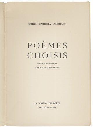 Poèmes Choisis. [inscribed to his bibliographer]