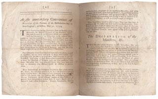 A Resolve of the Honorable His Majesty’s Council of the Province of the Massachusetts-Bay, relating to the Disorders on the Days of Ordination of Ministers; —with the Proceedings of the Convention of Ministers thereupon. [caption title]