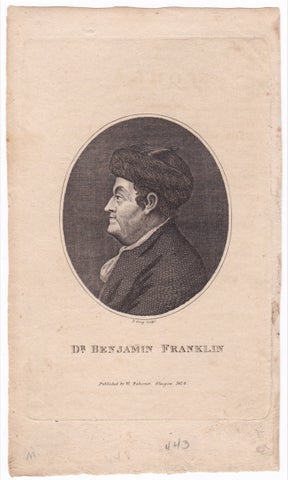 3731362] Dr. Benjamin Franklin. [Benjamin Franklin Portrait Engraving]. Jean Baptiste NINI