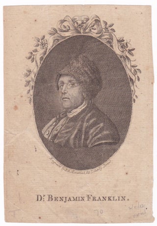 3731367] Dr. Benjamin Franklin. [Benjamin Franklin Portrait Engraving]. Charles Nicolas after COCHIN