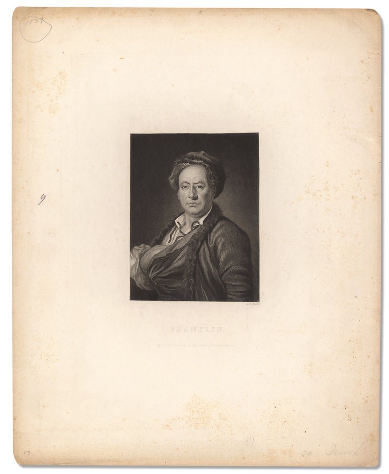 [3731377] Franklin. From the Painting in the Gallery of Versailles. [Benjamin Franklin Portrait Engraving]. engraver H W. Smith.