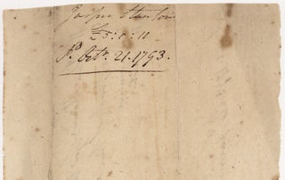 [New York Society Library] New York October 18, 1793. Mr. John Moore for the Libery. [manuscript caption title]