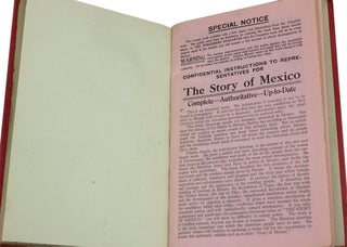 [Canvassing Book:] The Story of Mexico: Complete—Authoritative—Up-to-Date.