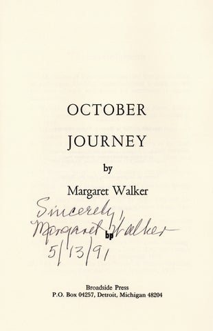October Journey. (Signed)
