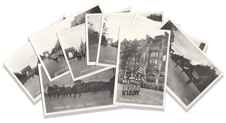 [3731514] Nine Real Photo Postcards from the American Legion Parade at the 1927 National Convention in Paris. Yvon, photographer.