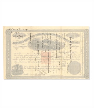 Leavenworth, Lawrence & Galveston Railroad Company – Circa 1871 stock certificate – LL & G RR Co.