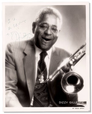 3731678] Dizzy Gillespie Signed Photograph, Jazz Trumpeter and Composer. photographer Eddie Birch