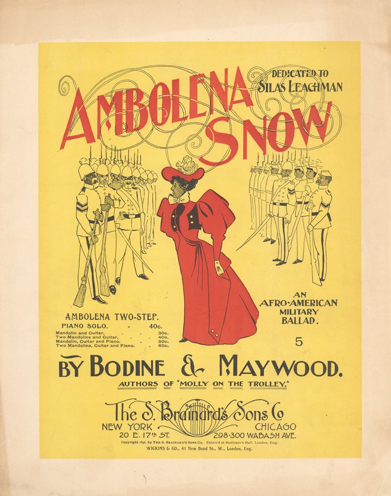 [3731687] Ambolena Snow. An Afro-American Military Band Ballad [cover title]. By Lester Bodine, George Maywood.