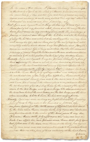 3731780] 1822 Kennebunk, Maine Legal Document Proving the Last Will and Testament of Ephraim...