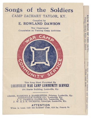 3731788] Songs of the Soldiers, Camp Zachary Taylor, Ky. compiler E. Rowland Dawson