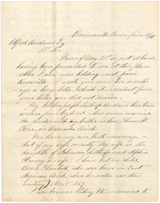 Seven ALsS written between 1869-1872 by George Andrews,Tennessee Supreme Court Judge.