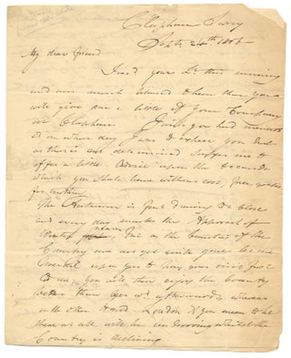 3731923] 1806 ALS by English Abolitionist John Charlesworth to Poet, Essayist and Hymn-Writer...