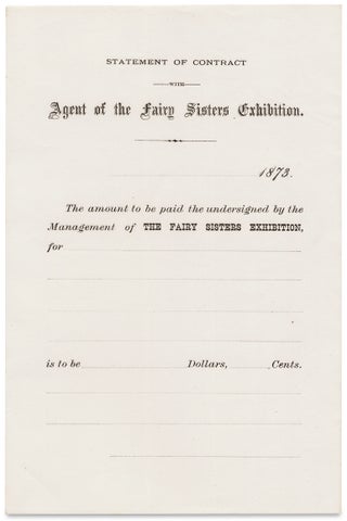 1872–1873 promotional ephemera for Cassie and Victoria Foster, The Fairy Sisters.