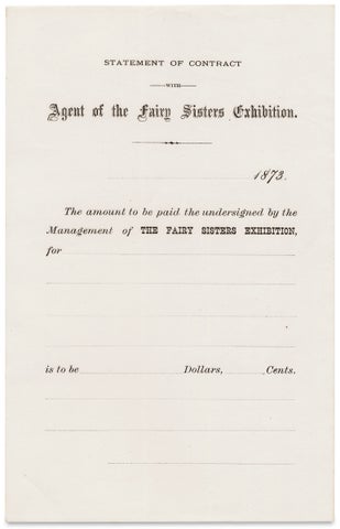 [The Fairy Sisters. Midget Performers Cassie and Victoria Foster, ca. 1872–1873 Promotional Ephemera].