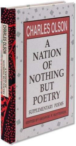 3732144] A Nation of Nothing But Poetry. Supplementary Poems. (Publisher’s Copy). Charles...