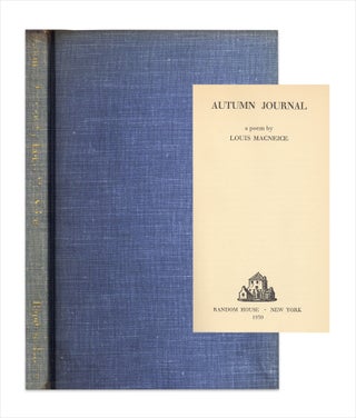 3732267] Autumn Journal. (First American edition). Louis Macneice