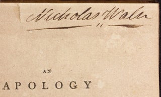An Apology for the Bible, in a Series of Letters addressed to Thomas Paine, Author of a Book entitled, The Age of Reason, Part the Second, being an Investigation of True and of Fabulous Theology.