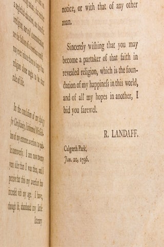 An Apology for the Bible, in a Series of Letters addressed to Thomas Paine, Author of a Book entitled, The Age of Reason, Part the Second, being an Investigation of True and of Fabulous Theology.