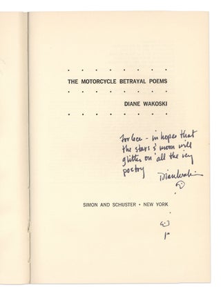 The Motorcycle Betrayal Poems. (Inscribed and signed)
