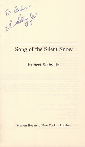 Song of the Silent Snow. (Signed)
