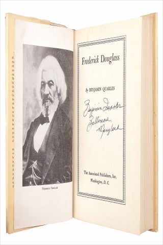 Publisher’s original dust jacket artwork for Benjamin Quarles’s Frederick Douglass (1948), the first full-length biography of the great reformer, orator, and statesman.