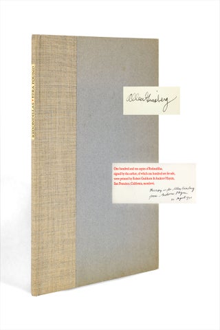 Redondillas, or Something of That Sort. (Allen Ginsberg, His Copy, Signed)