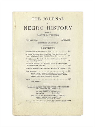 3732957] The Journal of Negro History, Vol. XVII, No. 2, April 1932. Carter G. Woodson,...