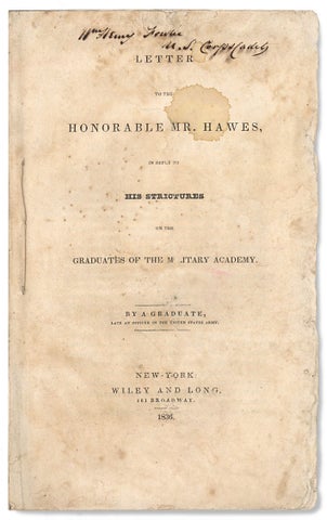 3733083] Letter to the Honorable Mr. Hawes, in reply to His Strictures on the Graduates of the...