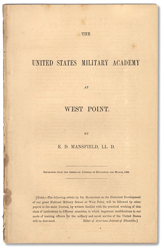 [3733084] The United States Military Academy at West Point. E D. Mansfield.