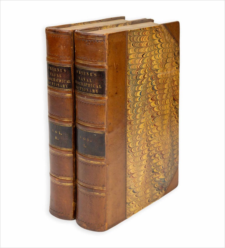 [3733086] A Naval Biographical Dictionary. Compromising The Life and Services of Every Living Officer in Her Majesty’s Navy, from the Rank of Admiral of the Fleet to that of Lieutenant, Inclusive. Compiled from Authentic Family Documents. [Two Volumes]. William R. O'Byrne.