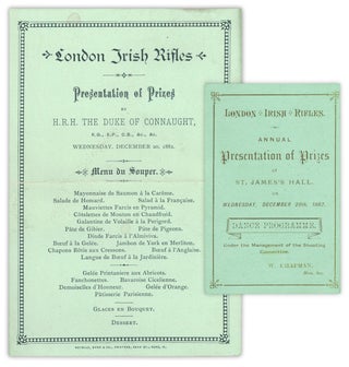3733133] 1882 London Irish Rifles Presentation of Prizes. Hon. Sec W. Chapman