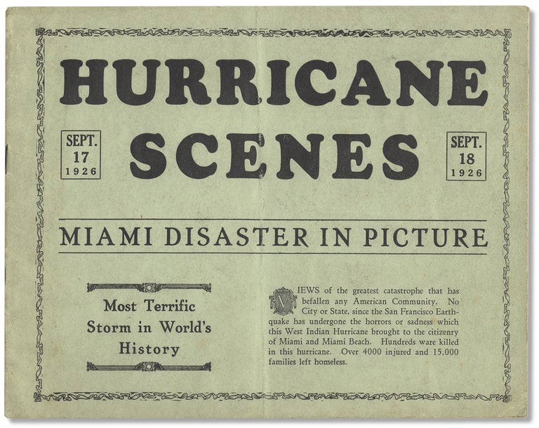 [3733149] Hurricane Scenes, Miami Disaster in Picture. [cover title]. Stephen Cochran Singleton.