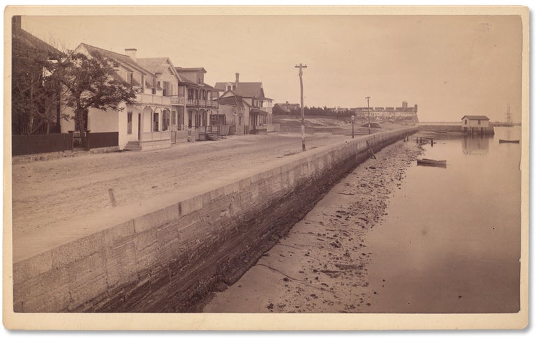 [3733161] Ca. 1880s photograph of Bay Street, the Seawall and Fort Marion in St. Augustine, Florida. Unk.