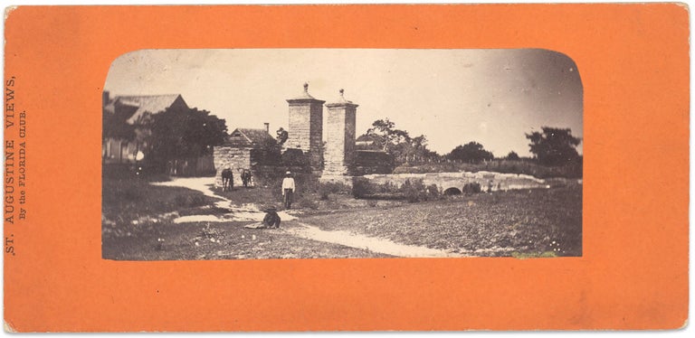 [3733200] C. 1870s photograph of the 1808 City Gate of St. Augustine, Florida. Florida Club.