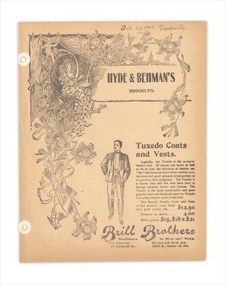 3733203] Hyde & Behman’s, Brooklyn. [1902 Theater Program]. Hyde, Behman Amusement Co