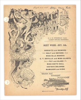 3733205] Brooklyn Music Hall, Cor. Fulton St. and Alabama Ave. [1896 Program]. Lessee E C. M....
