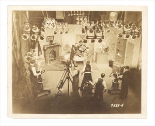 3733222] Ca. 1950s Photograph of the soundstage of an experimental television production of...