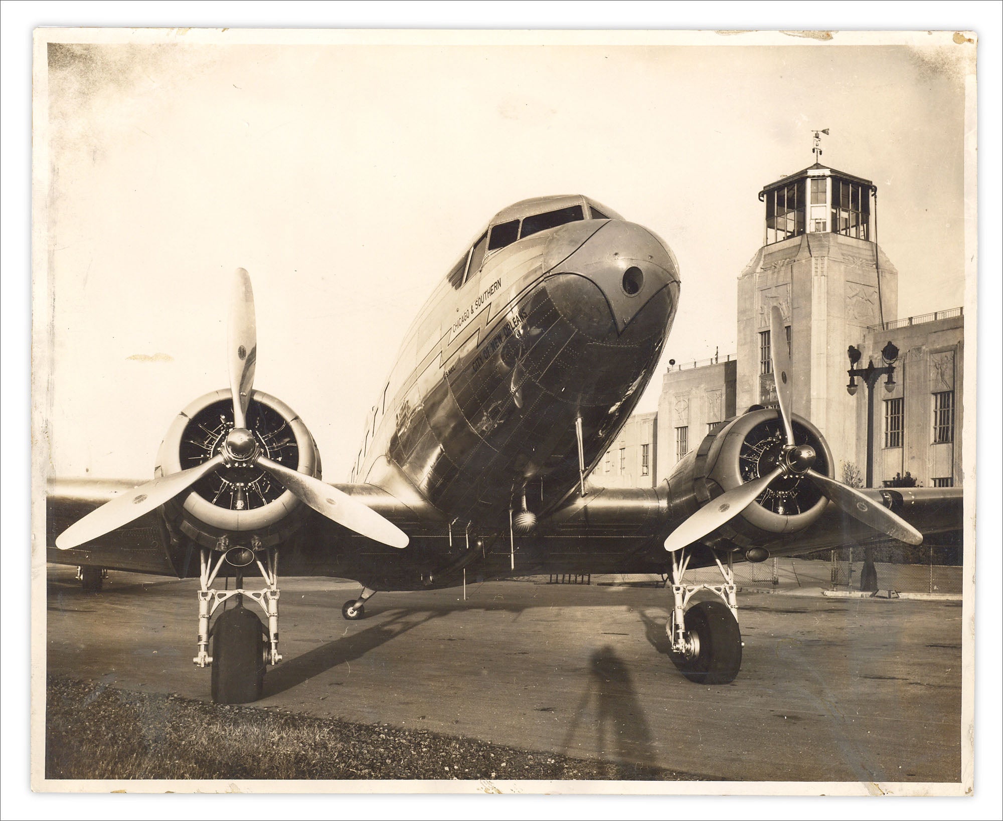 Ca. 1936 photograph of the City of New Orleans aircraft of the