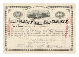3733262] 1905 Old Colony Railroad Company stock certificate. Old Colony Railroad Company