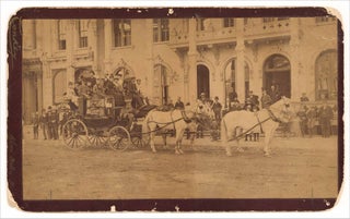 3733299] Ca. 1880s–1890s photograph of a coaching party in front of the Rockwell House hotel,...