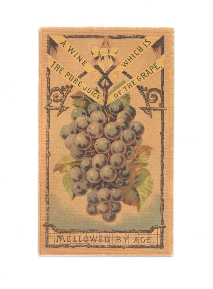 [3733315] A Wine Which is the Pure Juice of the Grape. Mellowed by Age. [Croton Point Vineyards]. H K., F B. Thurber, Co.