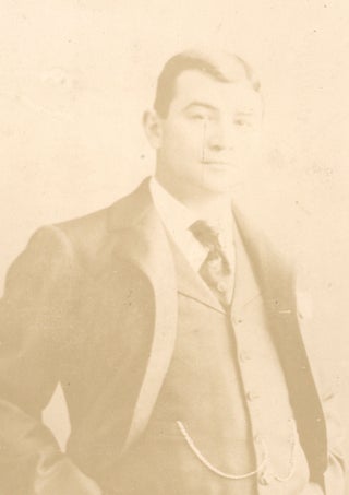 Ca. 1880s cabinet card photograph of Steve Brodie, theater performer and Brooklyn Bridge jumper.