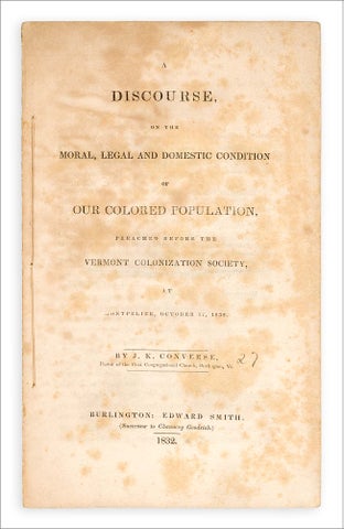3733381] A Discourse, on the Moral, Legal and Domestic Condition of Our Colored Population,...
